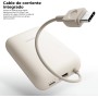 Xiaomi Power Bank 10000Mah Integrated Cable - Bateria Externa Carga Rápida | Cargador Portátil Inalámbrico USB-C y USB-A para