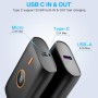 Bateria Externa Carga Rapida 10000mAh,PD 22.5W Power Bank con Pantalla LED,Mini Bateria Externa Movil con USB C,Adecuado para