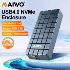 MAIWO USB 4,0 40Gbps M.2 NVMe SSD carcasa Compatible M2 a tipo-c 4,0 8