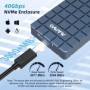 MAIWO USB 4,0 40Gbps M.2 NVMe SSD carcasa Compatible M2 a tipo-c 4,0 8