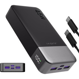 Banco de energía JUOVI Carga rápida, 20000mAh 45W Cargador portátil, Samsung Super Carga rápida con Pantalla LED Cargador de