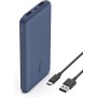 Belkin batería externa portátil de 10000mAh, cargador externo USB-C con 1 puerto USB-C y 2 puertos USB-A, power bank de 15 W,