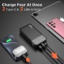 Banco de energía JUOVI Carga rápida, 20000mAh 45W Cargador portátil, Samsung Super Carga rápida con Pantalla LED Cargador de