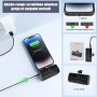 Cargador Portátil para iPhone y Android Mini, 3300mAh Power Bank PD Pequeña y Ligera Batería Externa, Powerbank con Pantalla LED