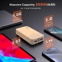 Banco de energía JUOVI Carga rápida, 20000mAh 45W Cargador portátil, Samsung Super Carga rápida con Pantalla LED Cargador de