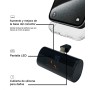 Cargador Portátil para iPhone y Android Mini, 3300mAh Power Bank PD Pequeña y Ligera Batería Externa, Powerbank con Pantalla LED