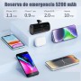 Cargador Portátil para iPhone y Android Mini, 3300mAh Power Bank PD Pequeña y Ligera Batería Externa, Powerbank con Pantalla LED