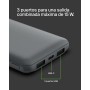 Belkin batería externa portátil de 10000mAh, cargador externo USB-C con 1 puerto USB-C y 2 puertos USB-A, power bank de 15 W,