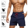 Aisprts Bañador Hombre Bañador Natacion con Bolsillos con Cremallera Pantalones Cortos de Playa Elásticos de Secado Rápido para