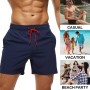 Aisprts Bañador Hombre Bañador Natacion con Bolsillos con Cremallera Pantalones Cortos de Playa Elásticos de Secado Rápido para