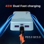 Banco de energía JUOVI Carga rápida, 20000mAh 45W Cargador portátil, Samsung Super Carga rápida con Pantalla LED Cargador de