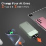 Banco de energía JUOVI Carga rápida, 20000mAh 45W Cargador portátil, Samsung Super Carga rápida con Pantalla LED Cargador de