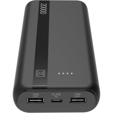 Cellularline - Power Bank 20000 - Capacidad: 20000 mAh - Entrada: 1 x USB-C 10,5 W - Salida: 1 x USB 12 W - Celdas: Batería de