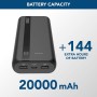 Cellularline - Power Bank 20000 - Capacidad: 20000 mAh - Entrada: 1 x USB-C 10,5 W - Salida: 1 x USB 12 W - Celdas: Batería de