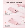 VRURC Power Bank 10000mAh con 4 Cables, Integrados Cargador portátil USB C Batería Externa portátil Pantalla LED Digital con 4