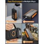 Batería Externa de 56800 mAh y 65 W, Cargador de teléfono de batería Grande, Cargador Solar de batería de manivela Integrado, 3