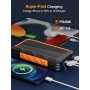 Batería Externa de 56800 mAh y 65 W, Cargador de teléfono de batería Grande, Cargador Solar de batería de manivela Integrado, 3