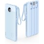 VRURC Power Bank 10000mAh con 4 Cables, Integrados Cargador portátil USB C Batería Externa portátil Pantalla LED Digital con 4