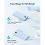 VRURC Power Bank 10000mAh con 4 Cables, Integrados Cargador portátil USB C Batería Externa portátil Pantalla LED Digital con 4