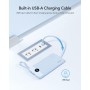 VRURC Power Bank 10000mAh con 4 Cables, Integrados Cargador portátil USB C Batería Externa portátil Pantalla LED Digital con 4
