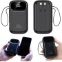 Bateria Externa Carga Rapida, 20000mAh Power Bank Carga Rápida, con Cables USB y USB C, Batería Portatil para iPhone, con Cables