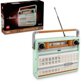 LEGO Icons - Juego de construcción de radio retro para adultos, decoración del hogar para dormitorio, sala de estar, escritorio