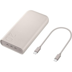 Samsung Batería Portátil 20.000mAh de Carga Súper Rápida 45W PD3.0 USB-C Beige
