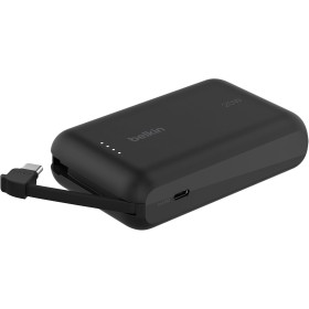 Belkin BoostCharge batería Externa de 10 000 mAh, Power Bank portátil con Cable Integrado PD (20 W), Carga rápida por USB-C