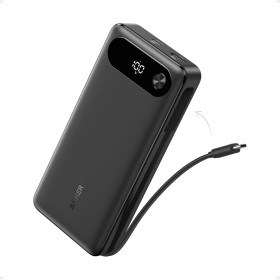 Anker Cargador portátil de 20.000 mAh con Cable USB C Integrado, batería de Carga rápida de 87 W, 2 USB-C, para MacBook, iPhone
