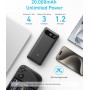Anker Cargador portátil de 20.000 mAh con Cable USB C Integrado, batería de Carga rápida de 87 W, 2 USB-C, para MacBook, iPhone