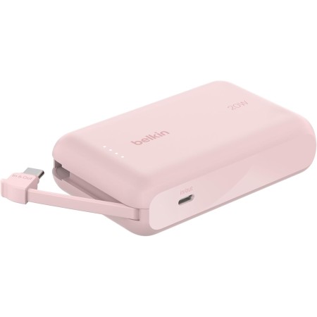 Belkin BoostCharge batería Externa de 10 000 mAh, Power Bank portátil con Cable Integrado PD (20 W), Carga rápida por USB-C