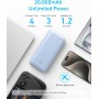 Anker Cargador portátil de 20.000 mAh con Cable USB C Integrado, batería de Carga rápida de 87 W, 2 USB-C, para MacBook, iPhone