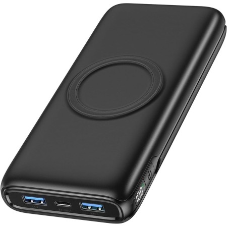 FEELLE Batería Externa Inalámbrico 27000mAh 22,5W Cargador Portátil PD & QC 3.0 Power Bank con 4 Salidas y Pantalla LED USB C