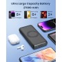 FEELLE Batería Externa Inalámbrico 27000mAh 22,5W Cargador Portátil PD & QC 3.0 Power Bank con 4 Salidas y Pantalla LED USB C