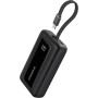 Anker Zolo Power Bank, Cargador Portátil de Alta Velocidad de 10000mAh 30W con Cable USB-C Integrado, 1 USB-C & A, Batería para