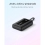 Anker Zolo Power Bank, Cargador Portátil de Alta Velocidad de 10000mAh 30W con Cable USB-C Integrado, 1 USB-C & A, Batería para