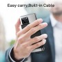 Auskang 3500mAh Mini Power Bank, Cargador portátil USB C con Cable Incorporado, pequeño Paquete de baterías externas, Compatible