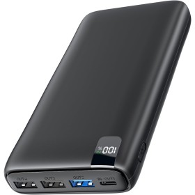 Batería Externa 26800mAh Power Bank: Hiluckey 22,5W Carga Rápida PD USB C Cargador Portátil con Pantalla LED Digital y 4 Outputs