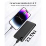 Batería Externa 26800mAh Power Bank: Hiluckey 22,5W Carga Rápida PD USB C Cargador Portátil con Pantalla LED Digital y 4 Outputs