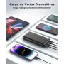 Batería Externa 26800mAh Power Bank: Hiluckey 22,5W Carga Rápida PD USB C Cargador Portátil con Pantalla LED Digital y 4 Outputs