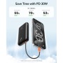 VIYISI Power Bank 30W Carga Ultra Rápida 20000 mAh,Batería Externa USB C con Cable Integrado,Batería Portátil Compacta