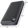 Batería Externa 26800mAh Power Bank: Hiluckey 22,5W Carga Rápida PD USB C Cargador Portátil con Pantalla LED Digital y 4 Outputs