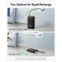 VIYISI Power Bank 30W Carga Ultra Rápida 20000 mAh,Batería Externa USB C con Cable Integrado,Batería Portátil Compacta