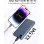 Batería Externa 26800mAh Power Bank: Hiluckey 22,5W Carga Rápida PD USB C Cargador Portátil con Pantalla LED Digital y 4 Outputs