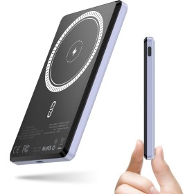 NOHON Batería Externa Magnético Power-Bank: 5000mAh 8MM Slim Powerbank Inalambrico Cargador Portátil con USB-C Carga Rápida 20W