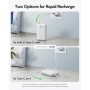 VIYISI Power Bank 30W Carga Ultra Rápida 20000 mAh,Batería Externa USB C con Cable Integrado,Batería Portátil Compacta