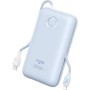 VIYISI Power Bank 30W Carga Ultra Rápida 20000 mAh,Batería Externa USB C con Cable Integrado,Batería Portátil Compacta