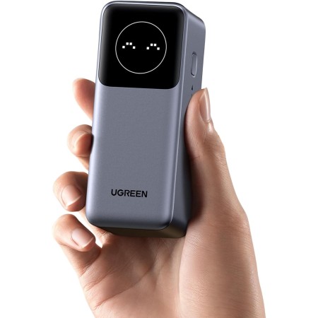 UGREEN Nexode Power Bank 12000mAh 100W, Batería Externa Carga Rápida PD 3.0, Cargador Portátil con Pantalla, Compatible con