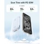 VIYISI Power Bank 30W Carga Ultra Rápida 20000 mAh,Batería Externa USB C con Cable Integrado,Batería Portátil Compacta