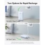 VIYISI Power Bank 30W Carga Ultra Rápida 20000 mAh,Batería Externa USB C con Cable Integrado,Batería Portátil Compacta